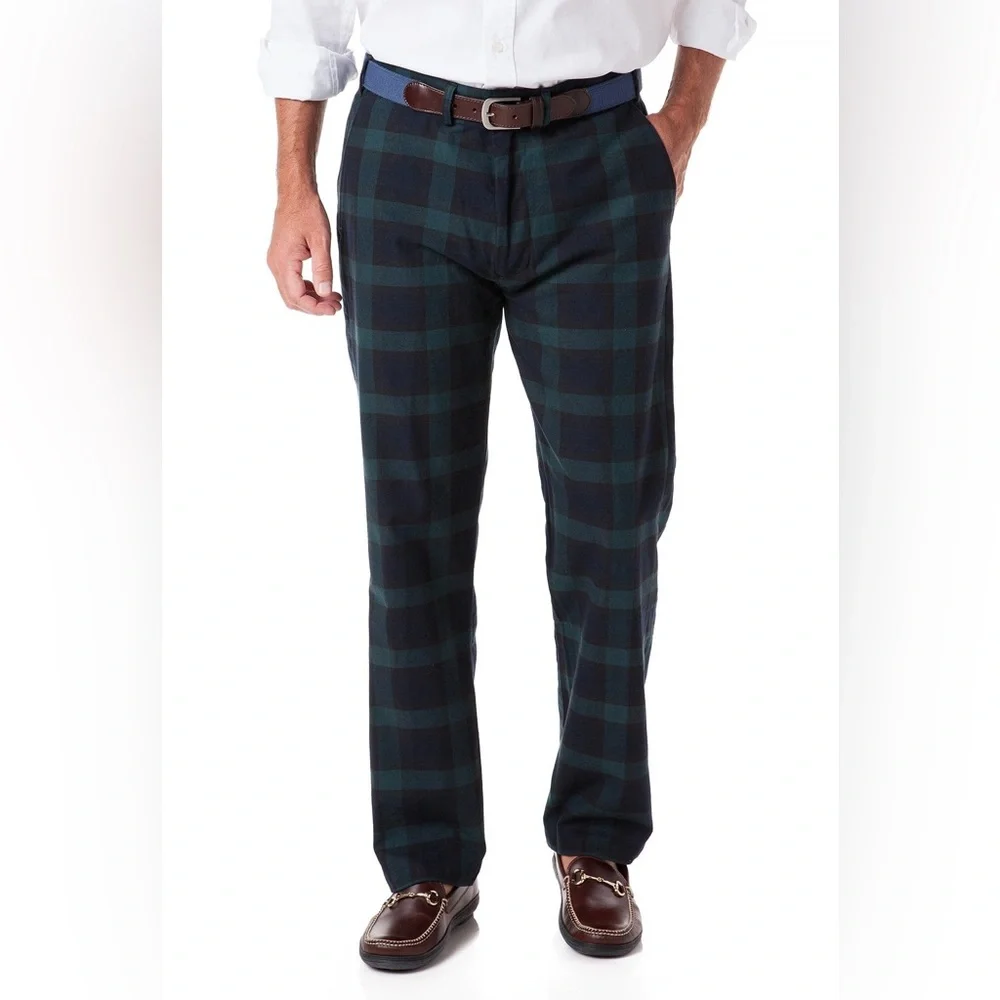 Old Navy Blackwatch Plaid Ultimate Straight Built-In Flex Chino Pants 28x30